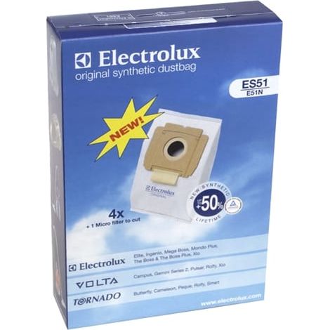 Electrolux - staubsauger beutel-es51-vacuum bags-synth. 4 stück + 1 mikrofilter - 9002565449 - 7321420620689