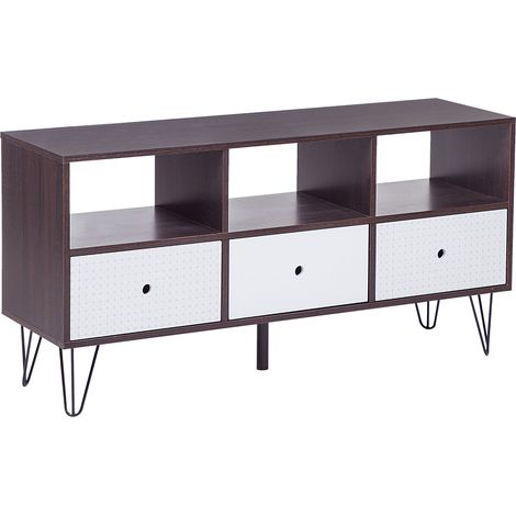 TV Stand FOSTON Brown/ White