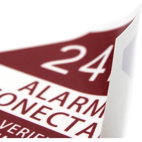 Plastic sticker alarm interior-exterior (1/2)