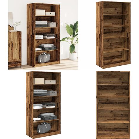 Kleiderschrank Altholz-Optik 100x50x200 cm Holzwerkstoff - Holzschrank - Kleiderschrank - Einbauschrank - Kommode - Aufbewahrung - Home & Living (1/5)
