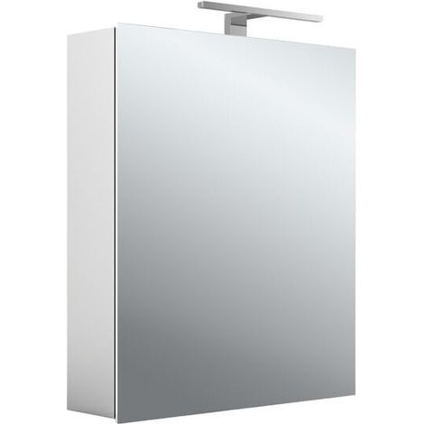 Armoire à Miroir Lumineux avec éclairage (60 cm de Large) - Armoire de Salle de Bain avec Prise - Armoire de Salle de Bain Moderne - Blanc Neutre (1/5)