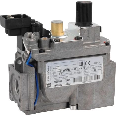 Bloc vanne gaz NOVA 0820056 – Électrovanne de régulation gaz tout ou rien – Dispositif de sécurité thermo-électrique – Raccords filetés M11/32