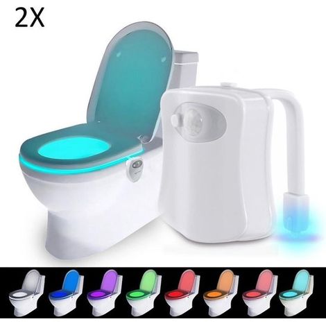2 lampes LED pour cuvette de WC - Veilleuse WC avec détecteur de mouvement (1/5)