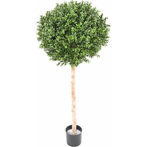 Buis boule artificiel H 140 cm D 50 cm tronc naturel Int Ext en pot - dimhaut: H 140 cm - couleur: Vert