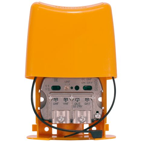 Amplificador mastil nanokom 1e uhf 30 dB Amarillo