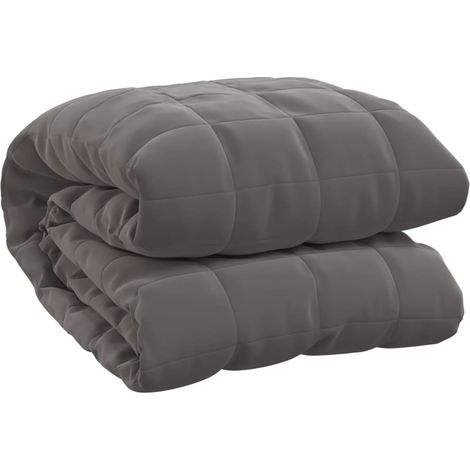 vidaXL Gewichtsdecke Grau 135x200 cm 10 kg Stoff