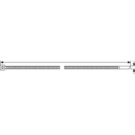 HellermannTyton 138-00034 UB270C-N-PA66-NA Fascetta per cavi 270 mm 4.60 mm Naturale 100 pz. (1/2)