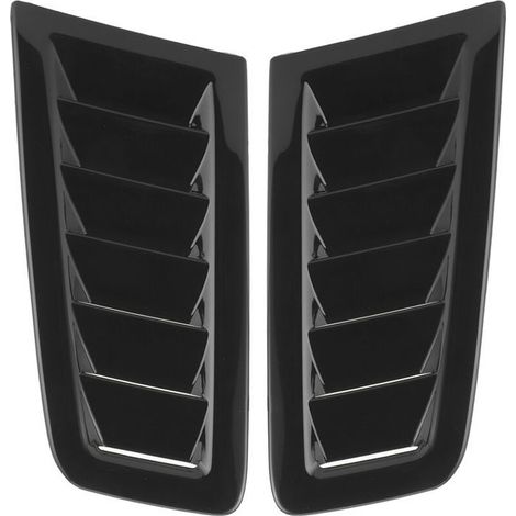 Ouïes d'aération de capot universelles en 2 parties, pièces extérieures de capot pour Focus RS MK2, noir brillant (1/4)