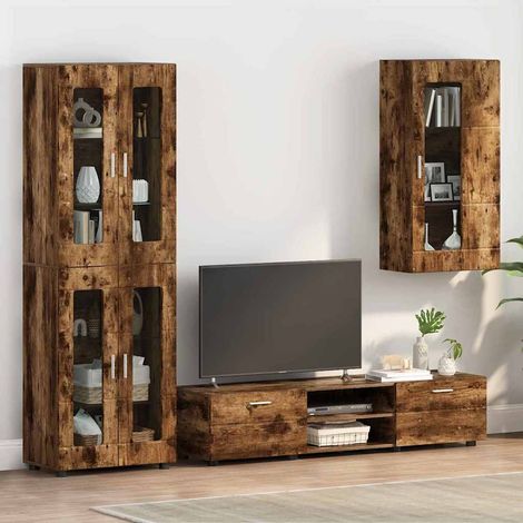 Holzschrank Geräucherte Eiche 50 x 29 x 100 cm Holzwerkstoff (1/5)