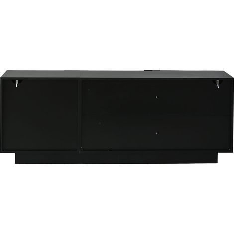 Aparador negro de 3 puertas 160 x 35 x 60 cm en tablero de partículas HOMVRA (1/5)