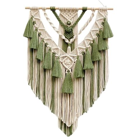 Pompón de algodón tejido a mano, decoración para el hogar, dormitorio, sala de estar, apartamento, 45 x 75 cm, verde militar (1/5)