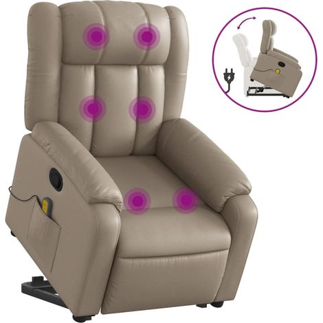 Maison Exclusive - Sillón reclinable masaje pie cuero artificial