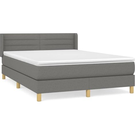Maison Exclusive - Boxspringbett mit Matratze Dunkelgrau 140x190