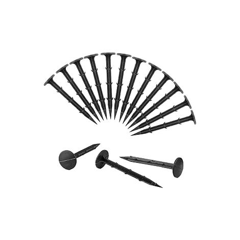 Paquete de 100 estacas de anclaje, de plástico irrompible, resistentes a los rayos UV y a las heladas, para tela antihierbas. (1/5)