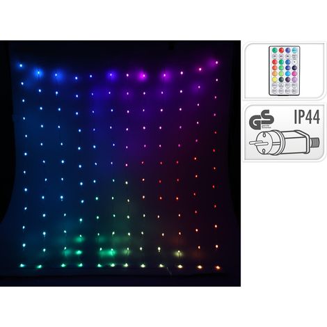 400 RGB LED Vorhang mit transparenten Perlen