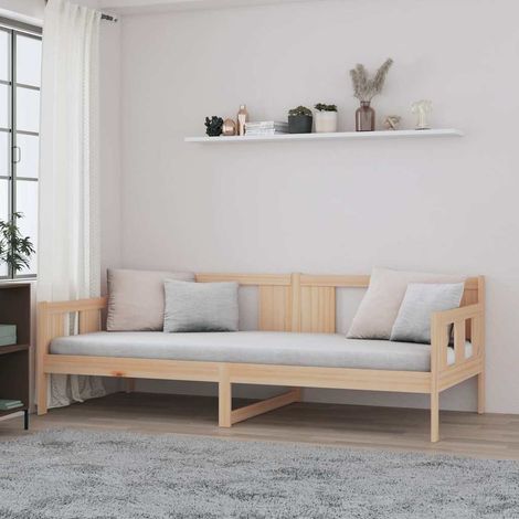 Sofá cama madera maciza de pino 90x190 cm (1/5)