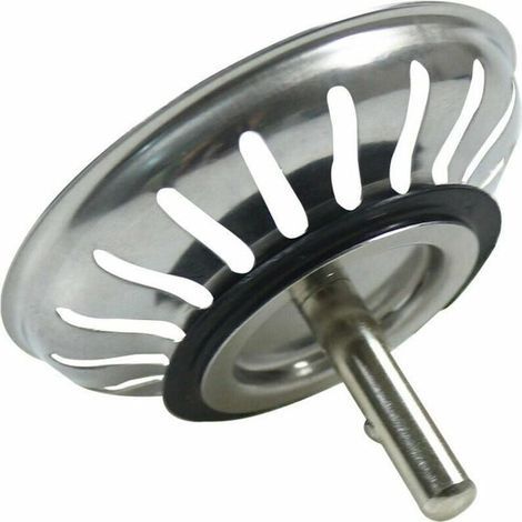 80mm Kitchen Sink Drain Basket, Universal Stainless Steel Strainer, Pop-Up Basket Stopper, Dishwasher Safe (1/4)