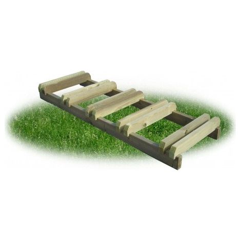 Portabici in Legno Con 5 Posti 190 x 40 x H20 cm