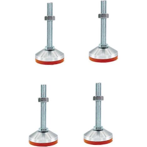 Pied de nivellement M12x50mm pour meubles, acier au carbone robuste, lot de 4 ( ) (1/5)