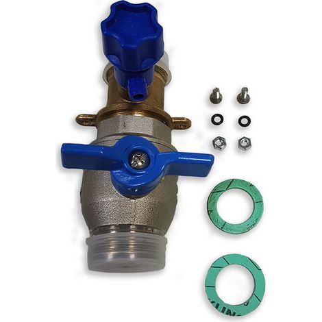 Roth Absperrkugelhahn DN20 m.Entleerung Griff blau/Ersatzteil FlatConnect