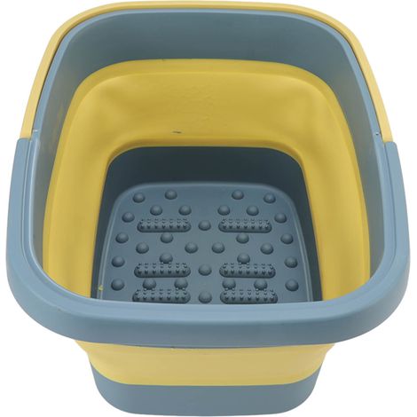 Baignoire pliable portable en silicone pour massage des pieds, bassine de spa pour les pieds verte (1/5)