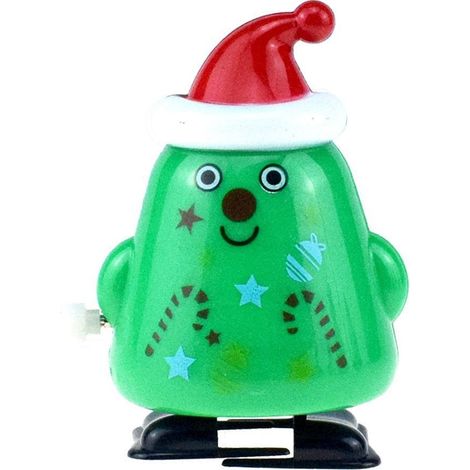 Jouet À Remontage Mécanique - Père Noël Sur Arbre De Noël - Pour Enfants - Idéal Pour Chaussettes De Noël Et Faveurs De Fête - Lot De 1 (1/3)