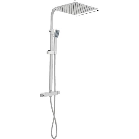 Duschsystem, Thermostatsteuerung, Hochdruck-Regendusche, Silber (1/2)