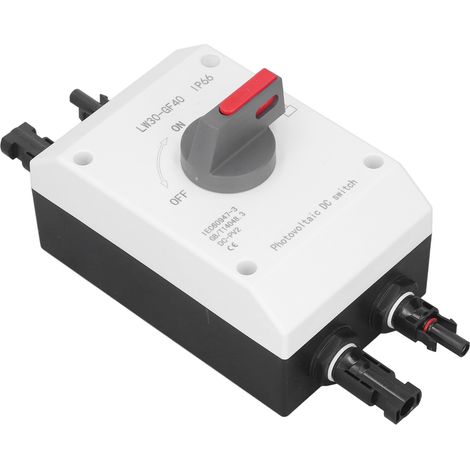 Interrupteur isolant photovoltaïque CC étanche IP66 pour camping-cars solaires 1200 V CC 32 A 4 pôles 2 en 1 (1/5)