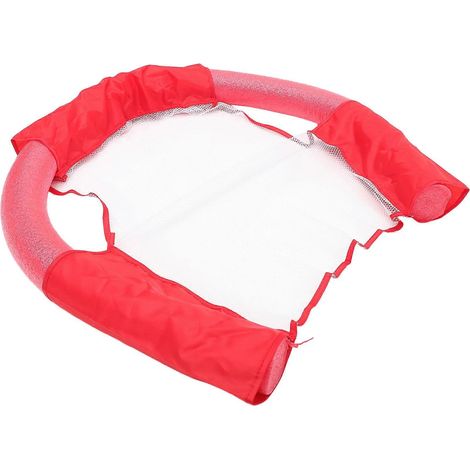 Accessoires de plage - Chaise longue flottante avec filet et frites de piscine - Repos aquatique - 34 x 34 x 6,5 cm - Rouge - Lot de 1 (1/5)
