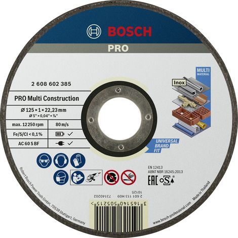 Bosch Accessories ACS 60 V BF 2608602385 Trennscheibe gerade 125 mm 1 St. Metall, Edelstahl, Buntmet