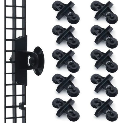 10 Pièces Clips à Ventouse de Séparation pour Aquarium, Clips de Fixation en Verre, Supports d'Isolation pour Panneaux en Plastique pour (Noir)-Chrom (1/5)