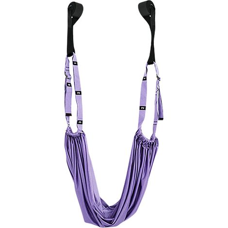 Sangle de Yoga Pour Étiremen, Bande d'Exercice Pour Jambes, Serviette De Yoga Aérienne, Hamac De Aérien Balançoire, Pour Ballet, Pilates, Gymnastique, Capacité de 150kg
