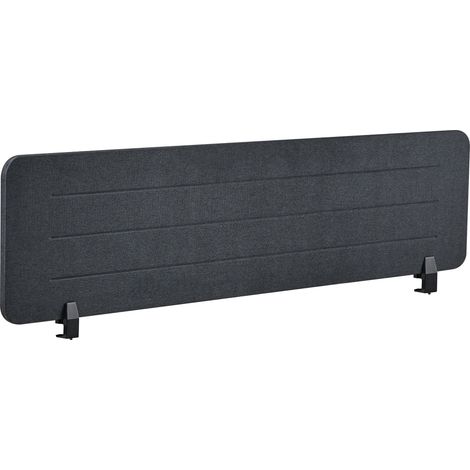 Séparateur de Bureau en PET Acoustique Recouvert de Tissu 160 x 40 cm Gris Foncé Ziggy (1/5)