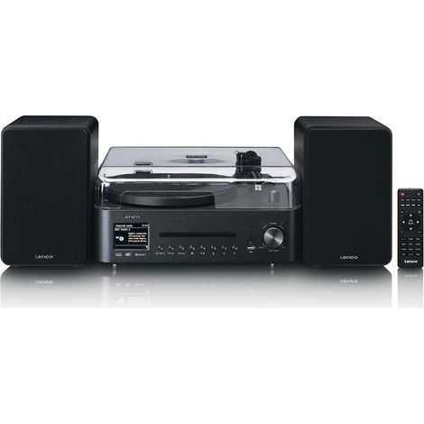 LENCO Giradischi All iN One Bluetooth Con Altoparlanti Black