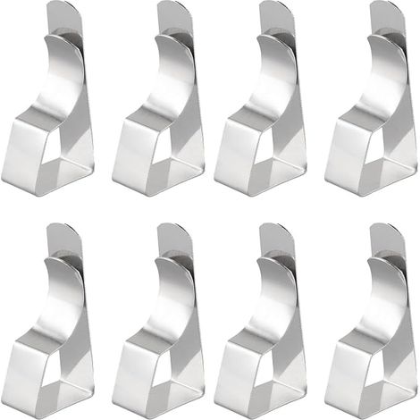 Lot de 8 pinces à nappe en acier inoxydable pour salle à manger en plein air, pique-niques, mariages, buffets et fêtes Convient aux tables jusqu'à 3 cm (1/5)