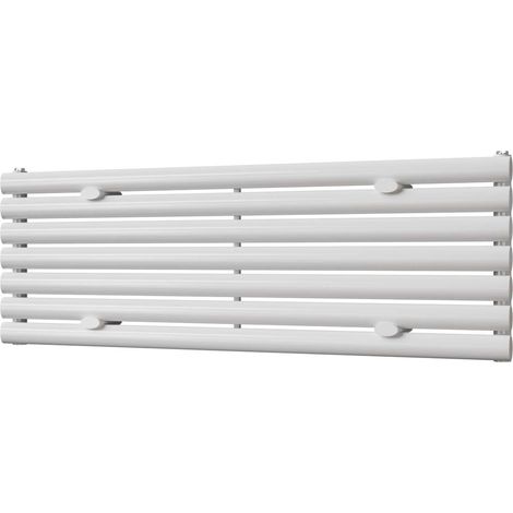 Omeara Axis - White Horizontal Radiator H406mm x W1200mm Single Panel (1/3)