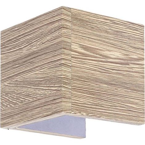 Applique cube bois LED 7W 3000K chêne Rabalux Cinnamon (1/5)