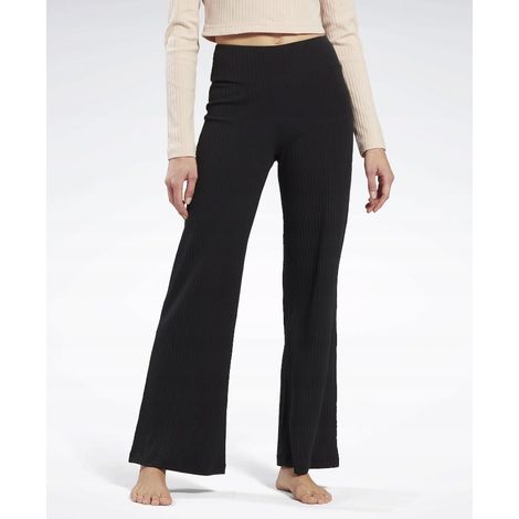 Pantalones acanalados Reebok Yoga RIB negros para mujer M 0AXB2B FONDOS (1/3)