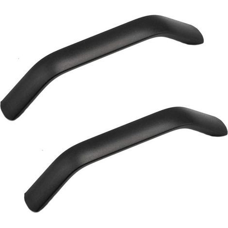 tiradores de 96 mm de aleación de aluminio negro para armarios de cocina, puertas, roperos, cajones y muebles de dormitorio, con tornillos incluidos. (1/5)