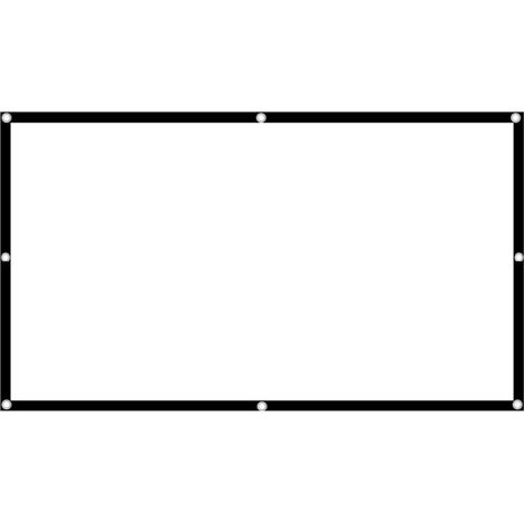 Écran de projection portable HD 16:9 pliable en polyester, 100 pouces, idéal pour la maison et le bureau.