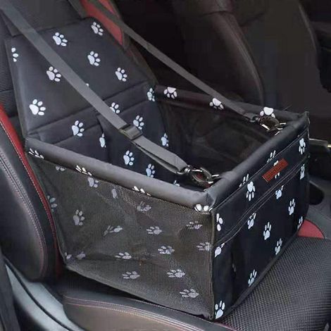 Transporttasche für Hunde und Katzen mit Sitzerhöhung, atmungsaktive Autotasche für Haustiere mit Sicherheitsgurt für Hunde und Katzen