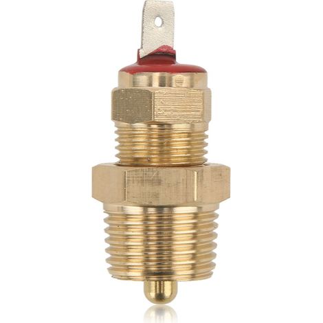Termostato del ventilador de refrigeración del radiador del motor, interruptor de temperatura, rosca NPT de 3/8", 185-200 °F, para ventiladores de 10", 12", 14" y 16". (1/5)