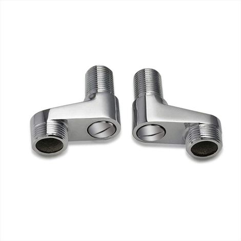 Confezione da 2 adattatori per rubinetto vasca da bagno con braccio girevole regolabile da 3/4" a 1/2" in ottone massiccio, rubinetto doccia con piedini, miscelatore per bagno.