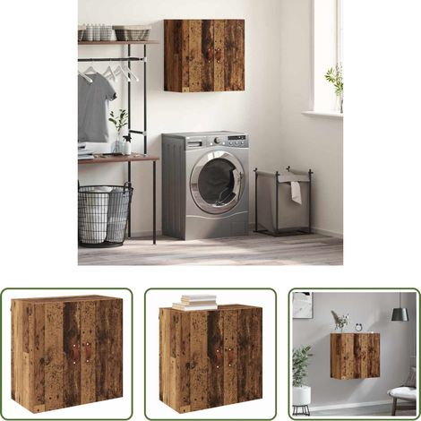 vidaXL Altholz - Wandschrank Wandmontiert Altholz 60 x 31 x 60 cm Holzwerkstoff (1/5)