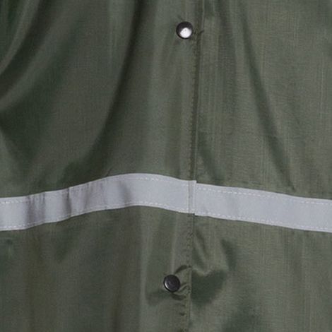 Imperméable épais une pièce, imperméable long en tissu Oxford, imperméable réfléchissant, imperméable de travail, imperméable long vert militaire réfléchissant épais, taille L