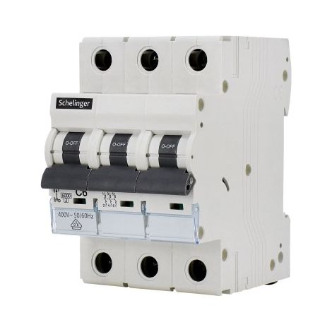 Interruttore di sovracorrente 3P C 16A Schelinger A02-G8-3P-C16 (1/5)