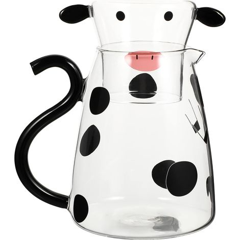 Caraffa in vetro con tazza bianca 550 ml resistente al calore (1/5)