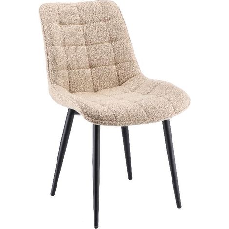 Sedia da Soggiorno o Ufficio in Velluto Arles Beige 49,5 x 64,5 x 84,5 cm (1/2)