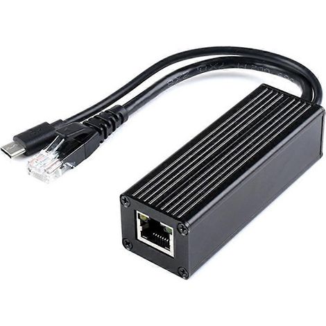 Waveshare PoE-Splitter für industrielle Anwendungen, Gigabit-Typ-C-Schnittstelle, Verteilungslösung mit importiertem MPS-Steuerchip (1/5)