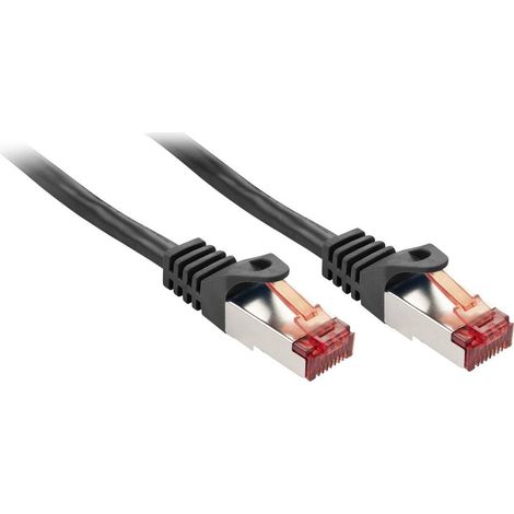 LINDY 47376 RJ45 Câble réseau, câble patch CAT 6 S/FTP 5.00 m noir 1 pc(s) C234281 (1/4)